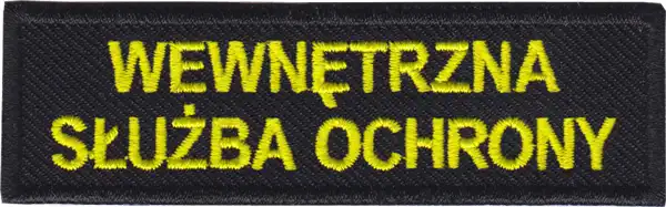 Świat haftu - Emblemat dla firm ochroniarskich czarno-żółty