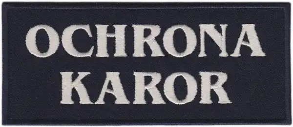 Świat haftu - Emblemat dla ochrony czarny