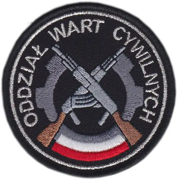 Świat haftu - Emblemat haftowany - czarno-czerowno-biały Świat haftu - Emblemat haftowany - czarno-czerowno-biały