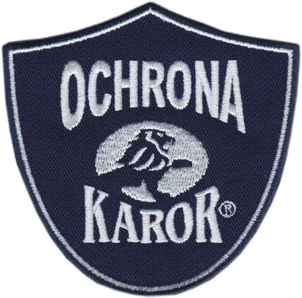 Świat haftu - Emblemat ochroniarski czarny Świat haftu - Emblemat ochroniarski czarny
