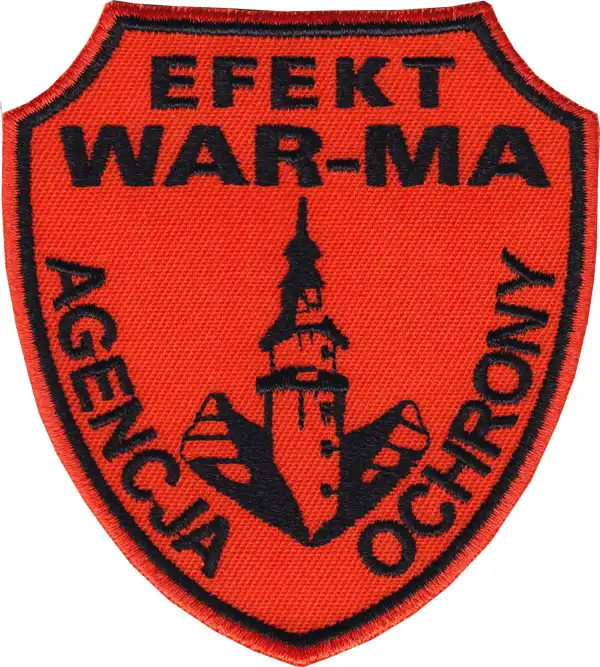 Świat haftu - Emblemat ochroniarski o nieregularnym kształcie