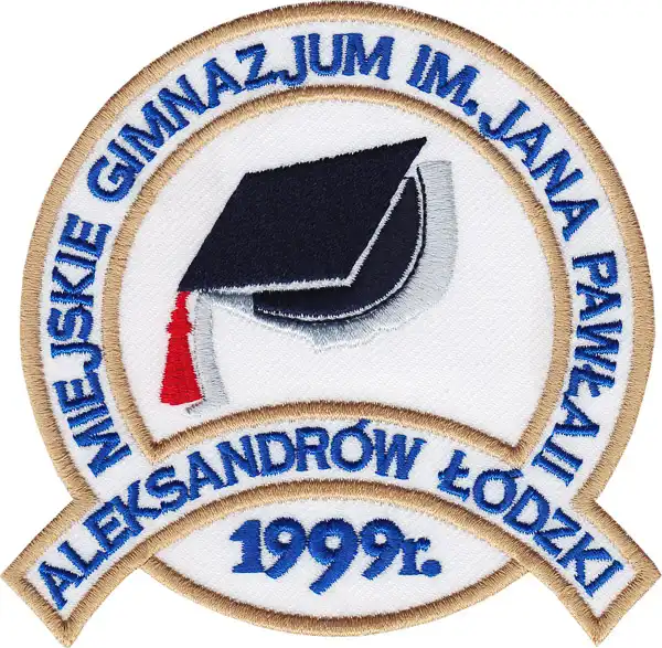 Świat haftu - Emblemat szkolny - kształt specjalny Świat haftu - Emblemat szkolny - kształt specjalny