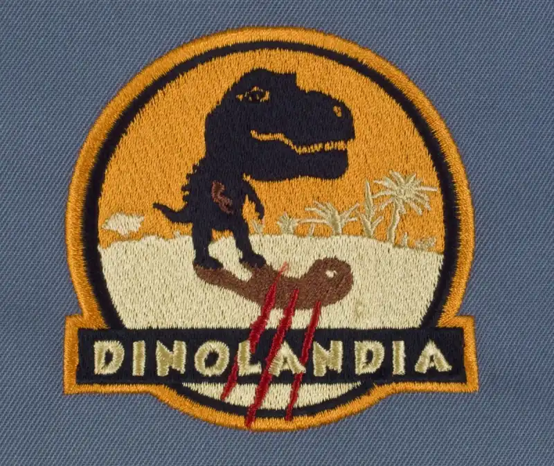 Swiat haftu - Event embroidery with a dinosaur
