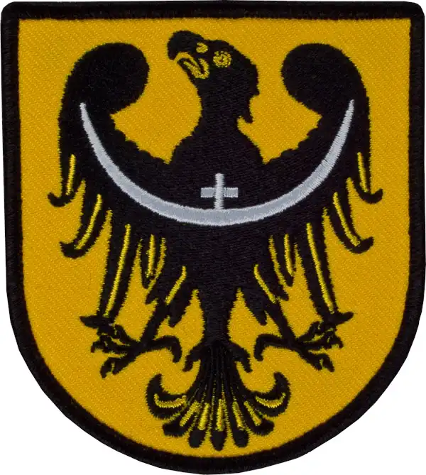 Świat haftu - Haftowany herb - żółto-czarny