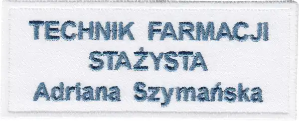 Świat haftu - Naszywka funkcyjna farmaceutyczna Świat haftu - Naszywka funkcyjna farmaceutyczna