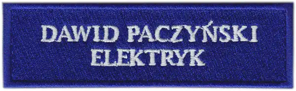 Świat haftu - Naszywka imienna granatowa Świat haftu - Naszywka imienna granatowa