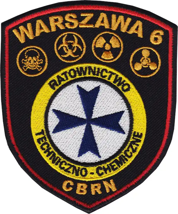 Świat haftu - Naszywka strażacka - żółty, czarny, czerwony Świat haftu - Naszywka strażacka - żółty, czarny, czerwony