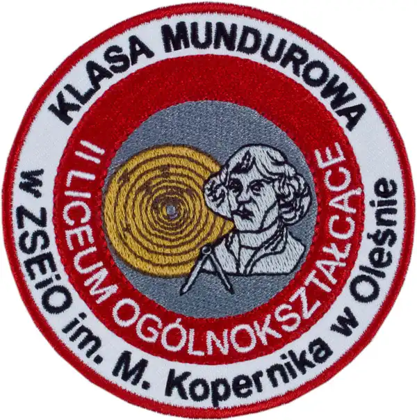 Świat haftu - Naszywka szkolna w kształcie koła Świat haftu - Naszywka szkolna w kształcie koła
