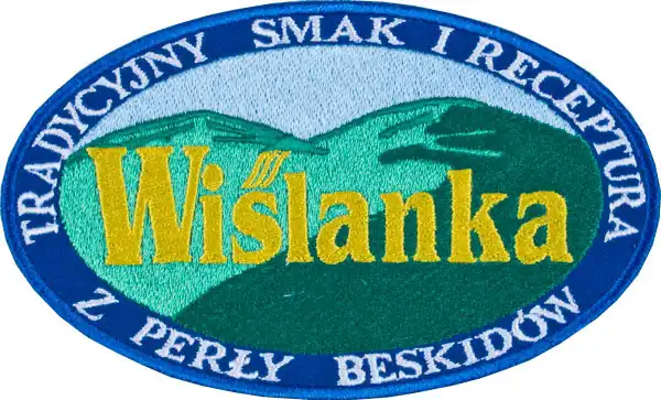 Świat haftu - Naszywka z logo firmy owalna Świat haftu - Naszywka z logo firmy owalna