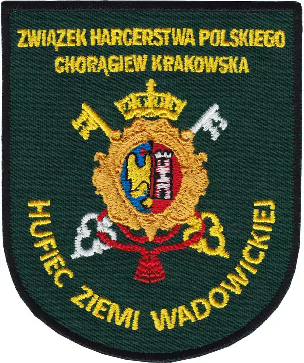 Świat haftu - Plakietka harcerska zaoblona z dołu Świat haftu - Plakietka harcerska zaoblona z dołu